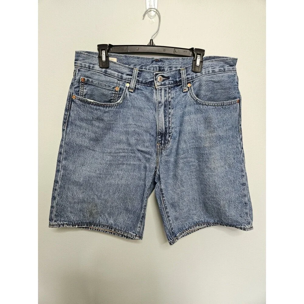 34W - Vintage Levi Strauss & Co. Mens Blue Medium Wash Denim Shorts Regular Fit